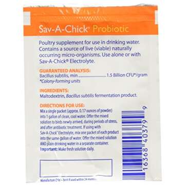 Sav-A-Chick Probiotic 3 packets .17oz