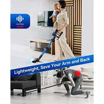 Lightweight DEVOAC Cordless Vacuum Cleaner for All Surfaces