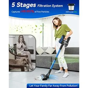 Lightweight DEVOAC Cordless Vacuum Cleaner for All Surfaces