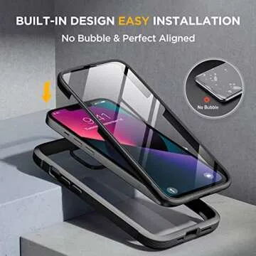 Miracase iPhone 13 Clear Case with Screen Protector