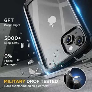 Miracase iPhone 13 Clear Case with Screen Protector
