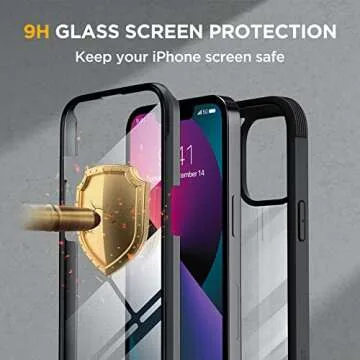 Miracase iPhone 13 Clear Case with Screen Protector