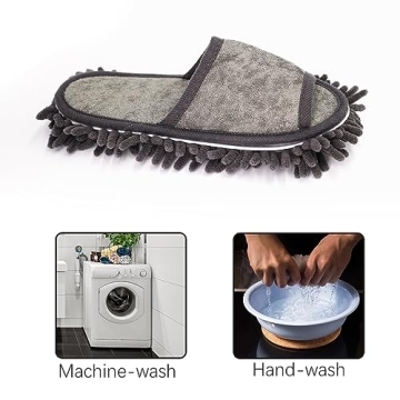 Xunlong Unisex Floor Cleaning Mop Slippers for Easy Cleaning