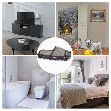 Xunlong Unisex Floor Cleaning Mop Slippers for Easy Cleaning