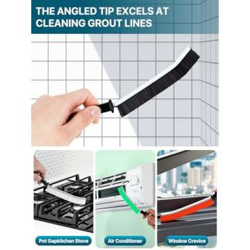 KOSPRIE 6Pcs Multifunctional Crevice Cleaning Brush - Perfect for Tight Spaces