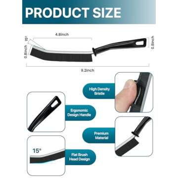 6Pcs Hard Bristle Crevice Cleaning Brush for Home Use