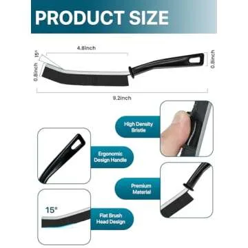 6Pcs Hard Bristle Crevice Cleaning Brush for Home Use