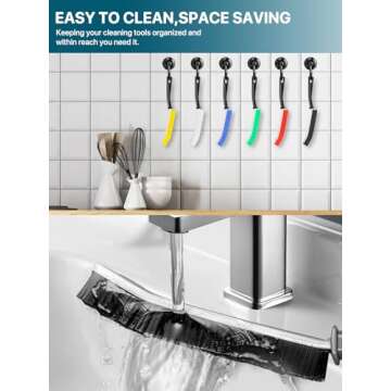 6Pcs Hard Bristle Crevice Cleaning Brush for Home Use