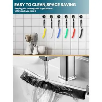 6Pcs Hard Bristle Crevice Cleaning Brush for Home Use