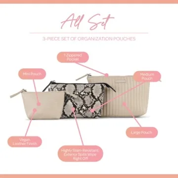 JuJuBe All Set Pouches - Stylish Toiletry Bags for Women