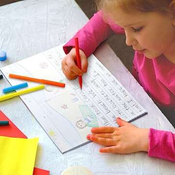 Bright Creations 6 Pack of Blank Books for Kids to Write Stories, Make your Own Comic, Journal, or Book, Paperback (6 Colors, 12 Sheets/24 Pages, 5.5x8.5 in), Valentine's Day