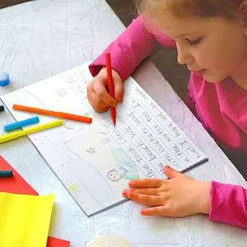 Bright Creations 6 Pack of Blank Books for Kids to Write Stories, Make your Own Comic, Journal, or Book, Paperback (6 Colors, 12 Sheets/24 Pages, 5.5x8.5 in), Valentine's Day