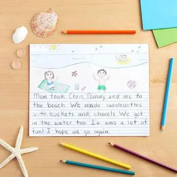 Bright Creations 6 Pack of Blank Books for Kids to Write Stories, Make your Own Comic, Journal, or Book, Paperback (6 Colors, 12 Sheets/24 Pages, 5.5x8.5 in), Valentine's Day