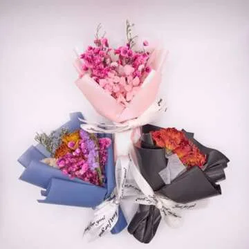 Cute Flower Bouquet Car Air Freshener With AC Vent Clips and Adhesives For All Surfaces. Mini Dried Flower For Car and Household Decoration With Aromatherapy Tablet Included (Barbie Energy)