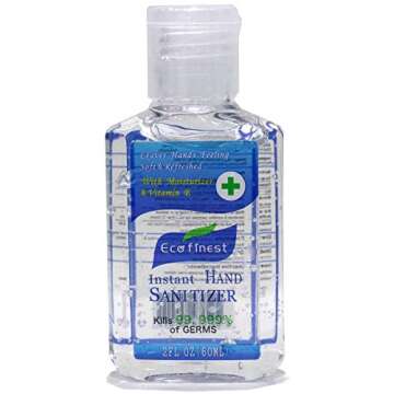 BushKlawz Eco Finest 2oz Hand Sanitizer Bulk Pack No Rinse 75% Alcohol Instant Clean Travel Size (Bu...