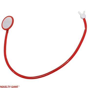 Nurse Costume 3 Piece Set Includes Hat Apron and Stethoscope White