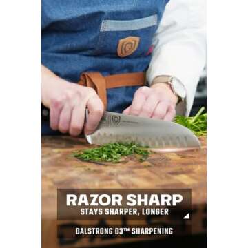Dalstrong Santoku Knife - 7 inch - Gladiator Series ELITE - High Carbon German Steel - Sheath Includ...