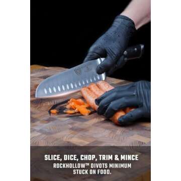 Dalstrong Santoku Knife - 7 inch - Gladiator Series ELITE - High Carbon German Steel - Sheath Included - Razor Sharp Kitchen Knife - Asian Vegetable Knife - NSF Certified