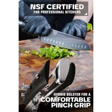 Dalstrong Santoku Knife - 7 inch - Gladiator Series ELITE - High Carbon German Steel - Sheath Included - Razor Sharp Kitchen Knife - Asian Vegetable Knife - NSF Certified