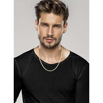 Stylish 18K Gold Over Sterling Silver Herringbone Necklace