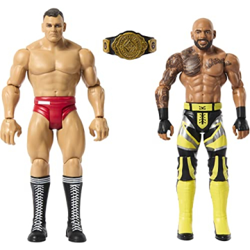 Mattel WWE Ricochet vs Gunther Championship Showdown Action Figure 2-Pack with Intercontinental Cham...