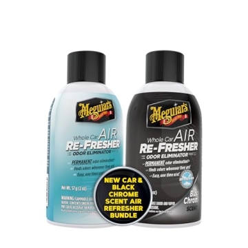 Meguiar's Whole Car Air Refresher Bundle - New & Black Chrome Scents