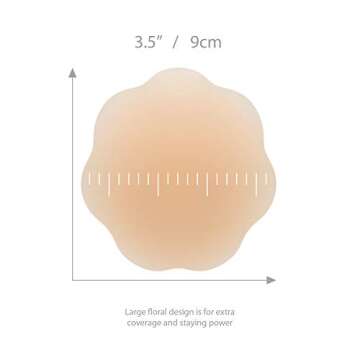 Nudwear Women's Daisies Nipple Covers - Long-Lasting Reusable Silicone Pasties for Women