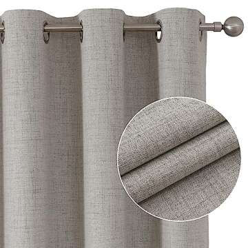 Joydeco Blackout Curtains 95 Inches Long 2 Panels Burg, Room Darkening Curtains for Bedroom, 100% Bl...