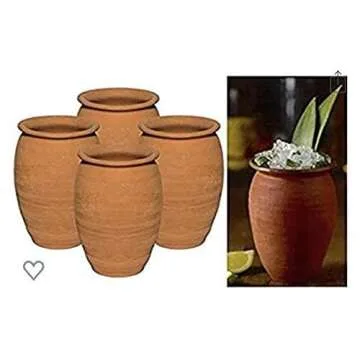 always quality Made in Mexico Authentic Mexican Cantaritos Jarritos de Barro for Hot or Cold Beverag...