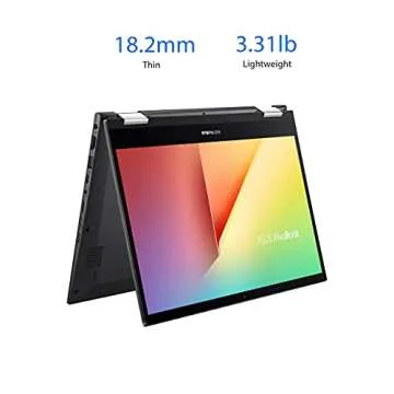 ASUS VivoBook Flip 14 Thin and Light 2-in-1 Laptop, 14” FHD Touch, 11th Gen Intel Core i3-1115G4, 4GB RAM, 128GB SSD, Thunderbolt 4, Fingerprint, Windows 10 Home in S Mode, Indie Black, TP470EA-AS34T
