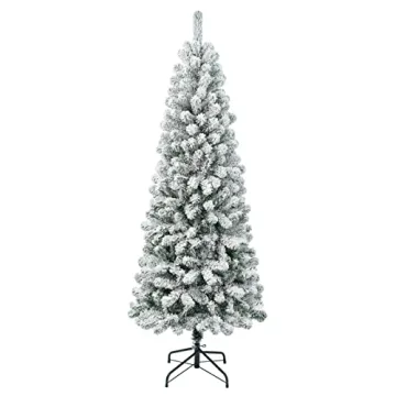 National Tree Company First Traditions Acacia Flocked Christmas Tree, 6 ft