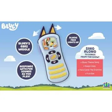 eKids Bluey Remote Control for Toddlers with Music and Sounds, Perfect for Playtime