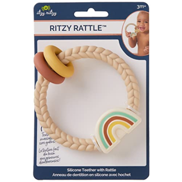 Itzy Ritzy Silicone Rattle Teether for Babies 3 Mo+