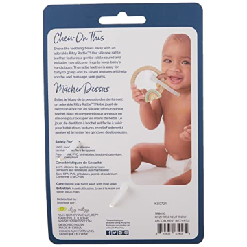 Itzy Ritzy Silicone Rattle Teether for Babies 3 Mo+