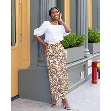 Shop The Drop Women's Animal Print Midi Skirt XXS