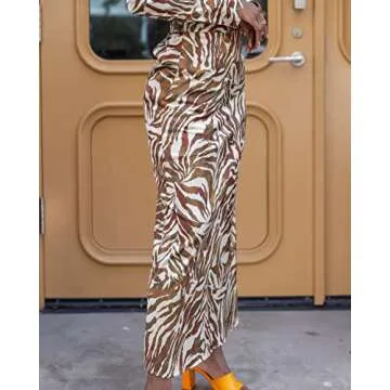 Shop The Drop Women's Animal Print Midi Skirt XXS