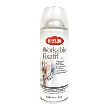 Krylon® Workable Fixatif 11 oz. Aerosol Spray - Lasting Protection for Pencil, Pastel and Chalk Drawings (Pkg/2)
