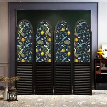 Blooming Wall Blue Bird Fresh Lemon Tree Peel and Stick Wallpaper Removable Self Adhesive Wall Mural Wall Decor, 14.5 Square Ft/Roll