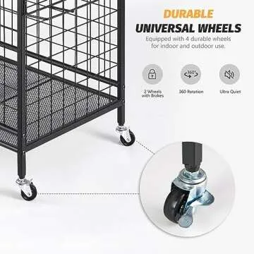 TNINE Sports Equipment Garage Organizer for Easy Storage