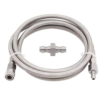 Paintball Airsoft Air Filling Hose Whip Extension 36inch Stainless Steel HPA Air Line with 8mm Quick...