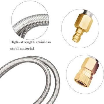 36-Inch Stainless Steel Paintball Air Filling Hose
