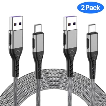 Durcord 10ft USB C Charging Cable - 2Pack