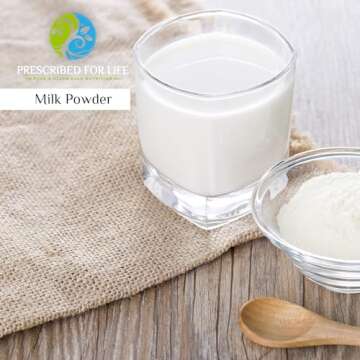 Prescribed For Life Dry Milk Powder - Hormone Free, Kosher, Shelf Stable Whole Milk Powder (1kg / 2....
