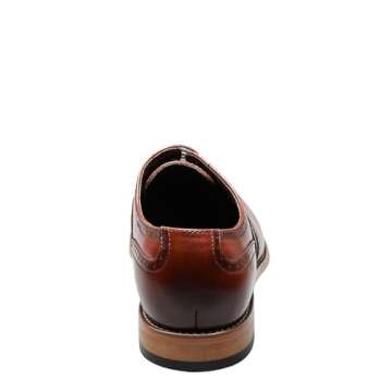 Stacy Adams Mens Dunbar - Wingtip Oxford, Cognac, 11 US
