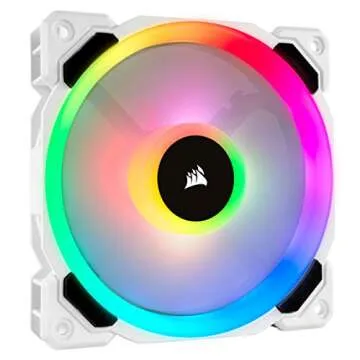 Corsair LL Series, LL120 RGB, 120mm RGB LED Fan, Triple Pack with Lighting Node PRO- White, Lighting...