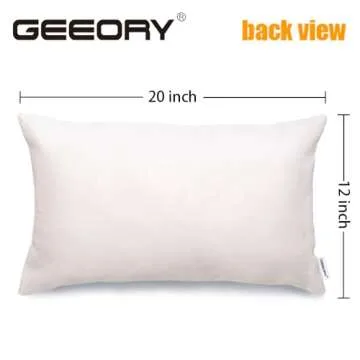 GEEORY Fall Decor Pillow Cover 12x20 inch Hello Pumpkin Leaves Farmhouse Lumbar Throw Pillow Cover for Autumn Fall Decorations Fall Pillows Decorative Pillow Cover for Couch Sofa