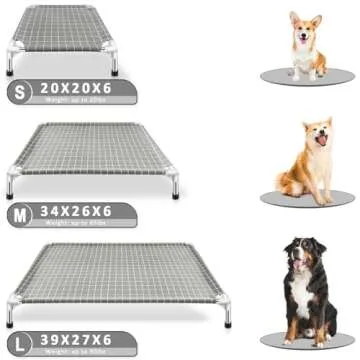 Elevated Pet Bed Dog Cot- Pet Bed for Small Dogs | Raised Dog Bed for Indoor and Outdoor Use for Small Pets