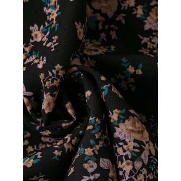 Floerns Women's Plus Size Ditsy Floral Flared Midi Skirt Polka Dots Pleated Skirts