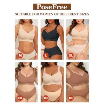 PoseFree Wireless Bras for Supportive Comfort and Style