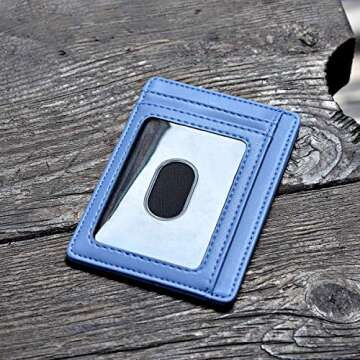 Buffway Slim Minimalist Front Pocket RFID Blocking Leather Wallets for Men and Women